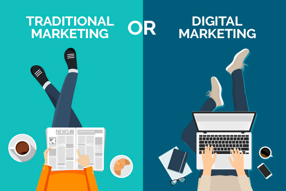 marketing vs online marketing