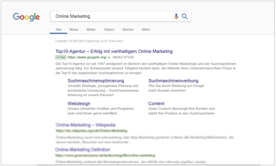 suchmaschinenoptimierung google adwords