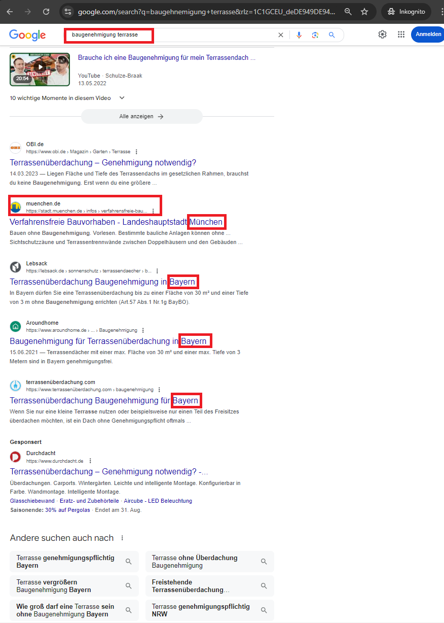 google suche ranking